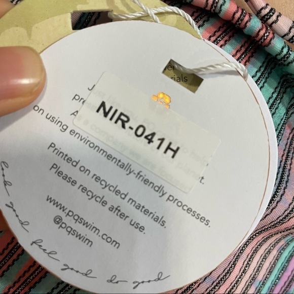 PQ Swim Anthropologie Luna Bikini Top Nirvana Metallic Stripes Pilyq - Picture 6 of 7